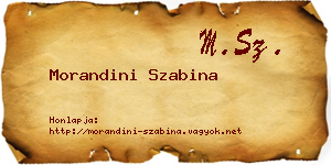 Morandini Szabina névjegykártya